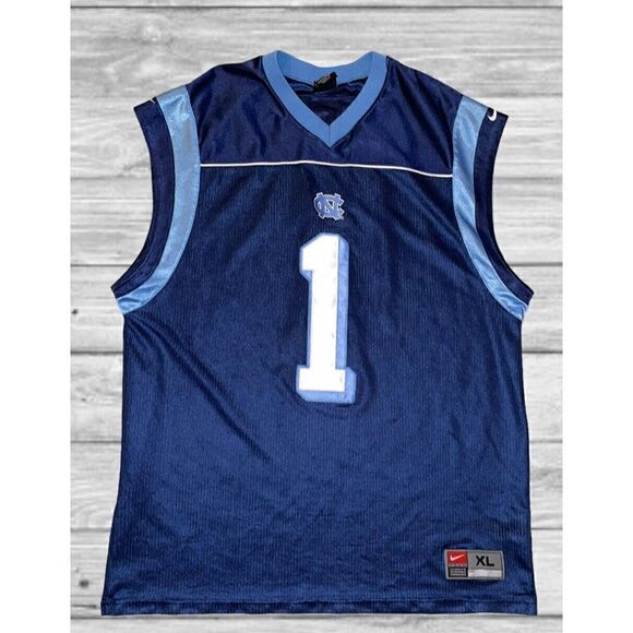 Vintage Nike Mens Size XL University of North Carolina Basketball Jersey Blue #1 - Picture 1 of 5
